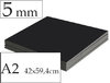 Negro 5 mm A2 (42x59,4 cm) No Adhesivo 