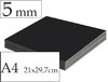 Negro 5 mm A4 ( 21x29,7 cm) No Adhesivo 