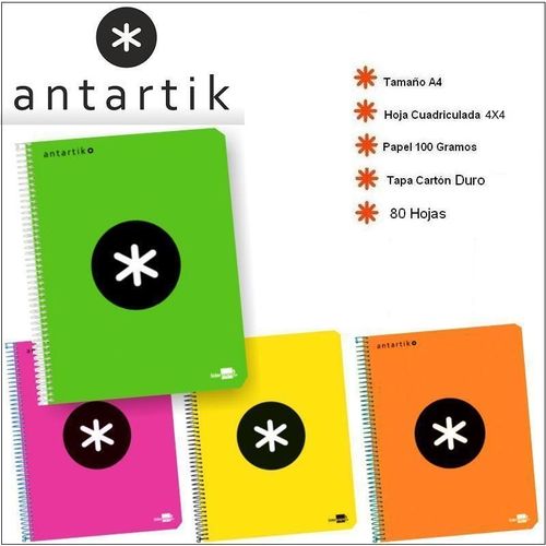 Cuadernos Antartik A4 Cuadros.