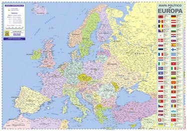Mapa Europa Político 70x100
