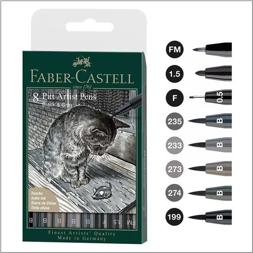 Rotuladores Faber Castell Black & Grey